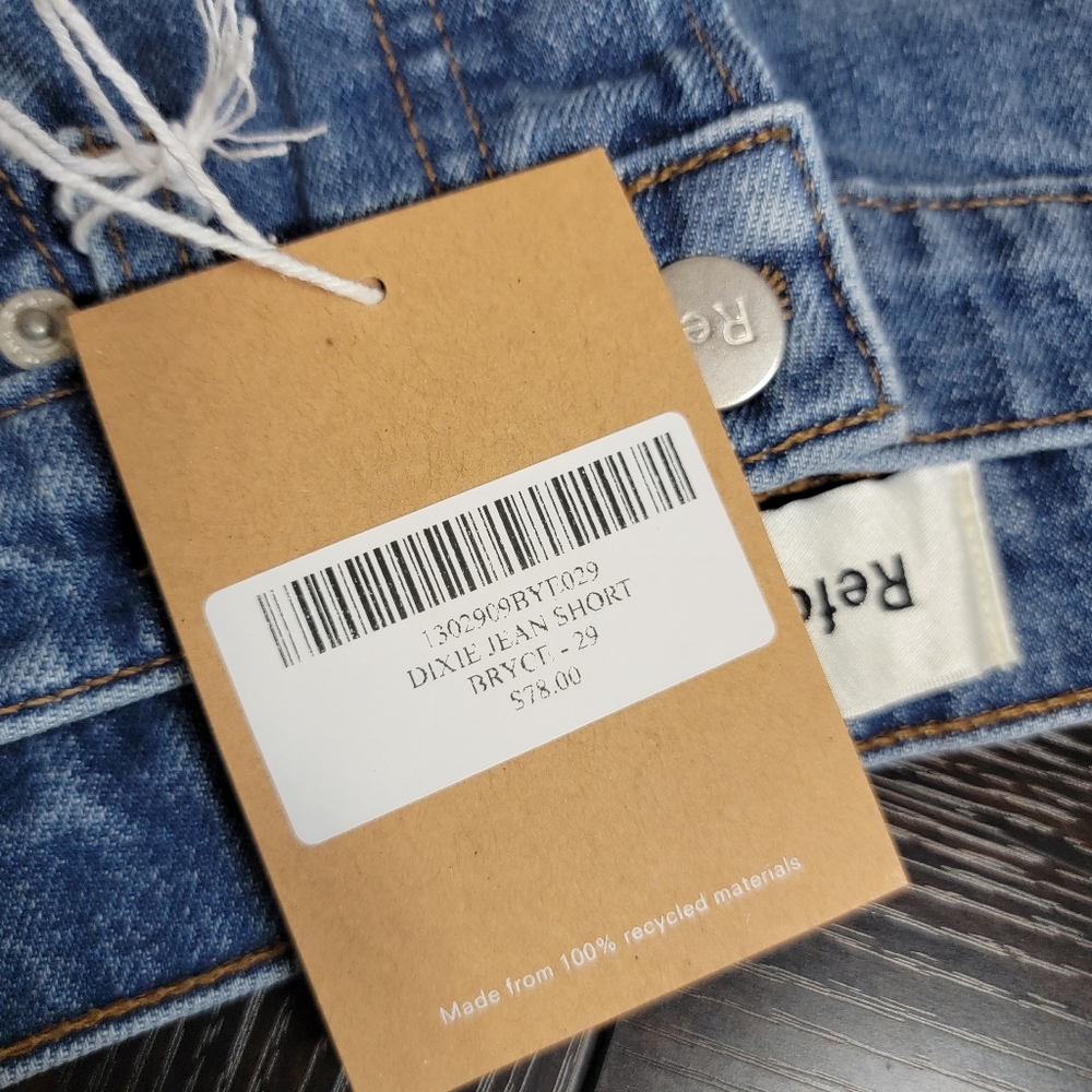 NWT Reformation Dixie jean shorts medium button fly - Picture 4 of 7